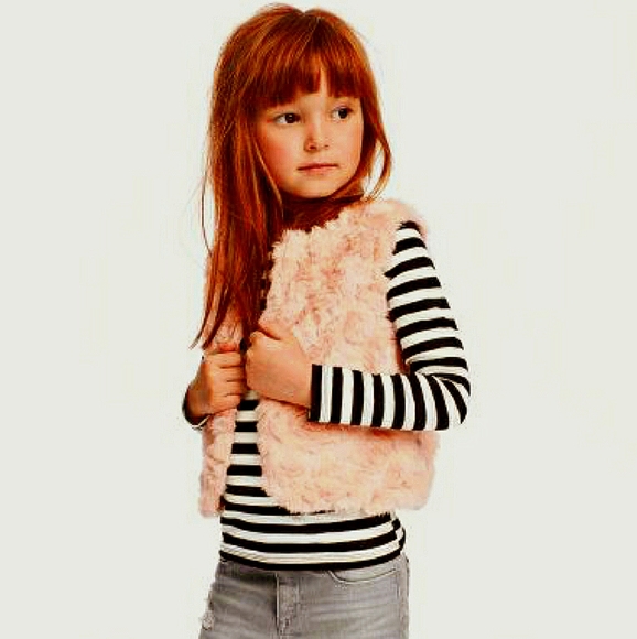 Faded Glory Other - SUPER SOFT Rose Gold little girls faux fur vest!!
